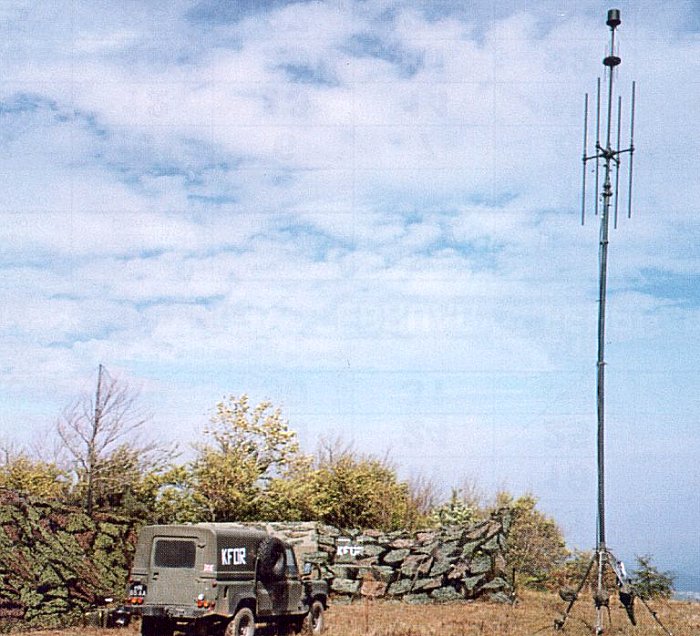 Clark Masts Type 73 Series portable mast in RDF Deployment
