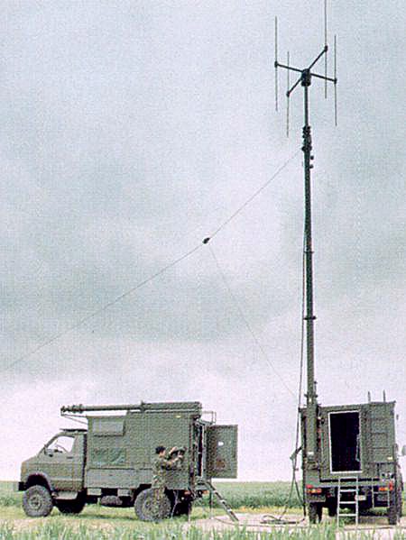 Clark Masts SCAM portable mast field deployed